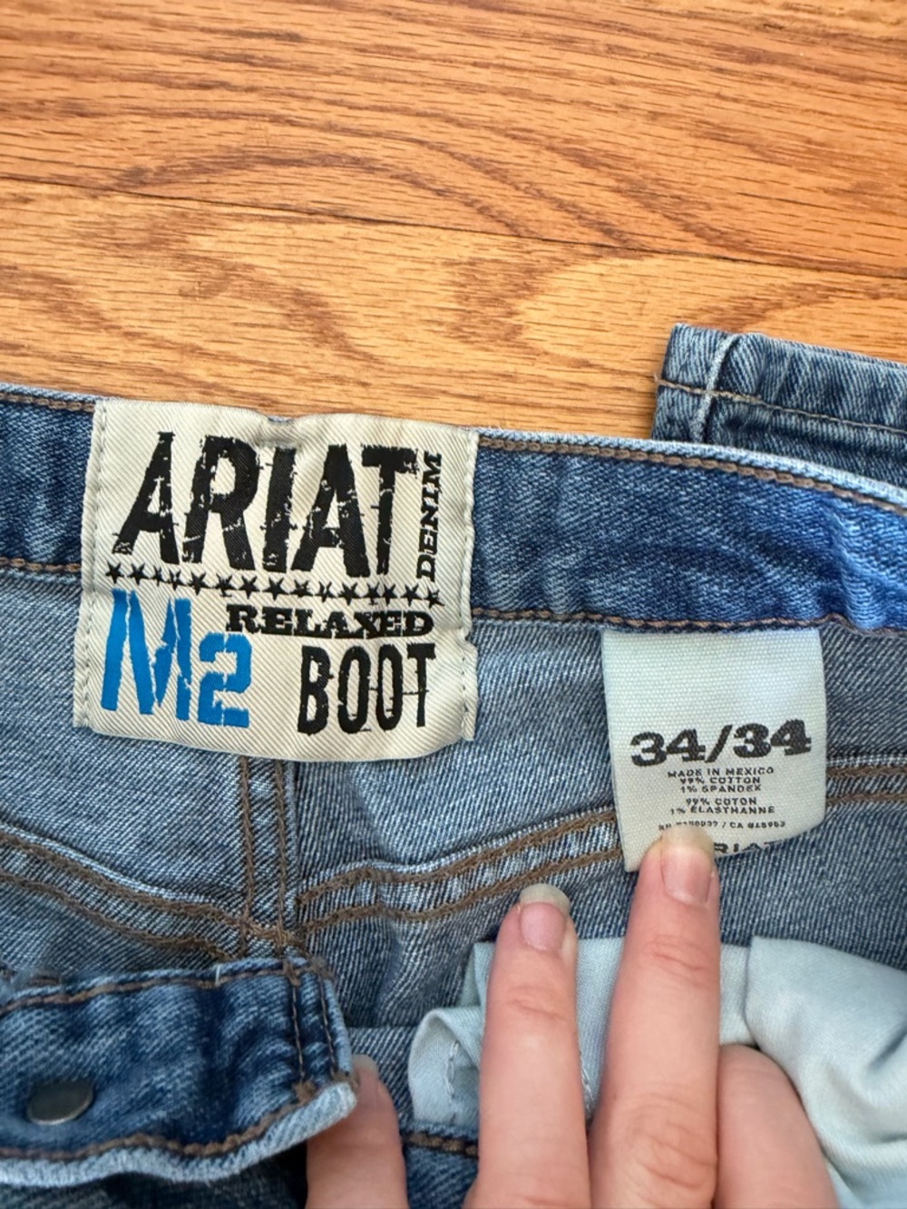 Ariat Men's Blue Denim Jeans - Picture 3 of 3